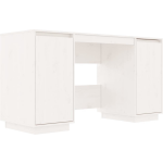 Vidaxl Bureau 140x50x75 Cm Massief Grenenhout Wit