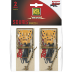 KB Home Defense Klassieke houten muizenval, 2 stuks