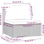 Vidaxl 12-delige Loungeset Met Kussens Poly Rattan - Bruin