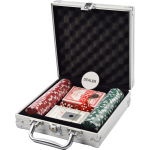 Poker Set Met Aluminum Koffer - 100 Poker Chips - Pokerkoffer - 5 Dobbelstenen