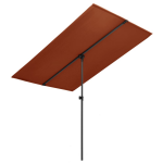 vidaXL Parasol met aluminium paal 2x1,5 m terracotta - Bruin