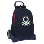 Benetton Schoolrugzak Met Wielen Sixties Marine (32 X 44 X 16 Cm) - Blauw