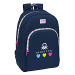 Benetton Schoolrugzak Love Marine (30 X 46 X 14 Cm) - Blauw