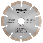 Makita Diamantschijf 125x22,23x2,0mm - A-84012