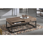 Interiax Salontafel &apos;Lowie&apos; Mangolia Met Lade (110x60x40cm) - Bruin