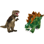 Setje Van 2x Knuffel Dinosaurussen T-rex En Stegosaurus - Knuffeldier