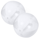 2x Stuks Opblaasbare Strandballen Plastic Wit 28 Cm - Strandballen