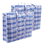 2x Stuks Wastas/boodschappentas/opbergtas Print 100 X 70 X 30 Cm - Shoppers - Blauw