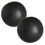 2x Stuks Opblaasbare Zwembad Strandballen Plastic 28 Cm - Strandballen - Zwart