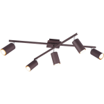 BES LED Led Plafondspot - Trion Mary - Gu10 Fitting - 5-lichts - Rechthoek - Roestkleur - Aluminium - Bruin