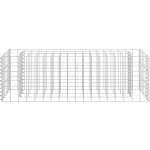 Vidaxl Gabion Plantenbak Verhoogd 90x30x30 Cm Gegalvaniseerd Staal - Silver