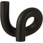J-Line Kaarsenhouder Torsie 1 Candle Keramiek - Zwart