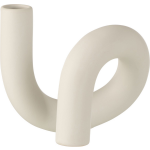 J-Line Kaarsenhouder Torsie 1 Candle Keramiek Wit