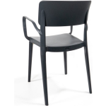 Huismerk Essentials Wing fauteuil antraciet - set van 6 - stapelstoel Plastic - 5092