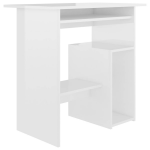 vidaXL Bureau 80x45x74 cm spaanplaat hoogglans wit