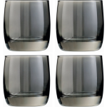 Luminarc Whisky tumbler glazen - 8x - transparant - 300 ml - Whiskeyglazen - Zwart