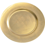 Kaarsenbord/plateau goud glimmend 33 cm rond - Kaarsenplateaus