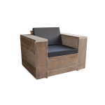 Wood4you - Loungestoel Washington 100Lx60Hx80D cm - Bruin