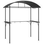 vidaXL Barbecuepaviljoen met zijplanken 220x115x230 cm staal antraciet