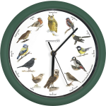 Starlyf Birdsong Clock - Klok met Vogelgeluiden elk uur incl. Vogelboekje - Groen
