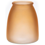 Bellatio Design Bloemenvaas - bruin - mat glas - D13 x H15 cm - Vazen