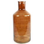 Countryfield Vaas glas - XXL fles vorm - D24 x H51 cm - Vazen - Bruin