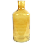 Countryfield Vaas - goud - glas - XXL fles vorm - D24 x H51 cm - Vazen - Geel