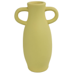 Countryfield Decoratie Amphora kruik of vaas terracotta - D12 x H20 cm - smalle opening - Vazen - Geel