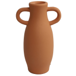 Countryfield Decoratie Amphora kruik of vaas - terracotta - D12 x H20 cm - smalle opening - Vazen - Bruin
