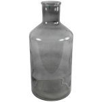 Countryfield Vaas - smoke - transparant glas - XXL fles vorm - D24 x H52 cm - Vazen - Grijs