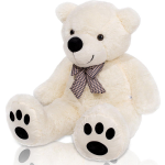Teddybeer ""Tommy"" wit, 120 cm, knuffelbeer, pluche beer, valentijnsdag, cadeau, kado