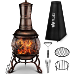 Tillvex- Terrasoven met grill, Brons, 89 cm, Azteekse oven, tuinhaard