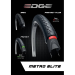 Poster Edge Metro Elite buitenbanden - A3 formaat - Zwart