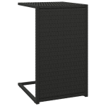 vidaXL Bijzettafel C-vormig 40x35x60 cm poly rattan - Negro