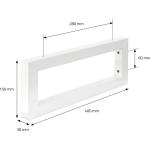 Muurbeugel voor wastafel Set van 2 400x150 mm Wit staal ML-Design