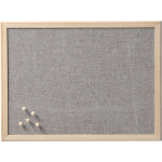 Zeller Prikbord - textiel - lichtgrijs - 40 x 60 cm - incl. punaises - luxe - Prikborden