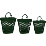 Dijk Natural Collections DKNC - Tas zeegras natuur - 38x24x40cm - Set van 3 - Groen