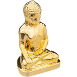 Home decoratie Boeddha beeld - goud kleurig - 16 x 25 cm - voor binnen - Beeldjes