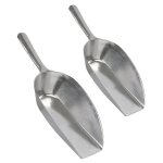 Talen Tools Multifunctionele toepasbare scheppen set van 2x zilver roestvrij staal 18/12 cm - Multischeppen - Silver