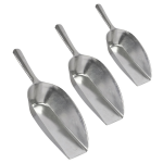 Talen Tools Multifunctionele toepasbare scheppen set van 3x zilver roestvrij staal 21/18/12 cm - Multischeppen - Silver