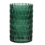 Decoris Cilinder vaas/bloemenvaas - glas - D13 x H30 cm - emerald - Vazen - Groen