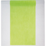 Santex Feest tafelkleed met tafelloper - op rol - wit/appel - 10 meter - Feesttafelkleden - Groen