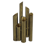 Countryfield Bloemenvaas Flute - metaal/nikkel kleurig - 5 x 15 x 30 cm - Vazen - Goud