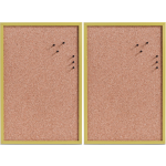 Zeller Prikbord incl. punaises - 2x - 40 x 60 cm kurk - Prikborden - Groen