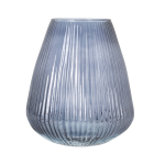 Excellent Houseware glazen vaas / bloemen vazen 25 x 37 cm - Vazen - Blauw