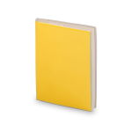 Notitieblokje zachte kaft met plastic hoes 10 x 13 cm - Notitieboek - Geel