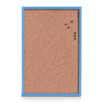 Zeller Prikbord incl. punaises - 40 x 60 cm kurk - Prikborden - Blauw