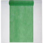 Santex Feest tafelkleed met tafelloper - op rol - wit/ - 10 meter - Feesttafelkleden - Groen