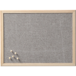 Zeller Prikbord - textiel - lichtgrijs - 30 x 40 cm - incl. punaises - luxe - Prikborden