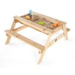 Plum Houten zandbak en picknicktafel - 2-in-1 - Hout - Naturel - Bruin